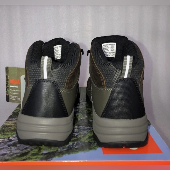 Ozark Trail Brown and Black Hiking Boots Durable Outdoor Footwear